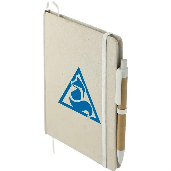 5" x 7" Organic Cotton Bound Notebook w/Pen - 5" x 7" Organic Cotton Bound Notebook w/Pen - Image 3 of 6