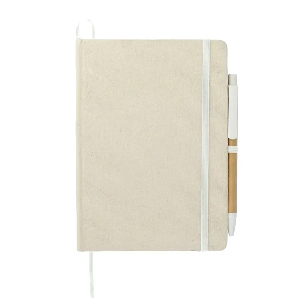 5" x 7" Organic Cotton Bound Notebook w/Pen - 5" x 7" Organic Cotton Bound Notebook w/Pen - Image 1 of 6