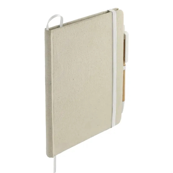 5" x 7" Organic Cotton Bound Notebook w/Pen - 5" x 7" Organic Cotton Bound Notebook w/Pen - Image 6 of 6