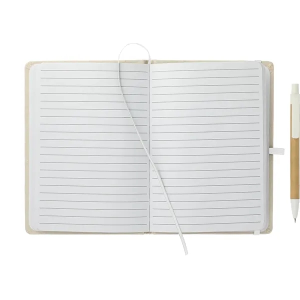 5" x 7" Organic Cotton Bound Notebook w/Pen - 5" x 7" Organic Cotton Bound Notebook w/Pen - Image 2 of 6