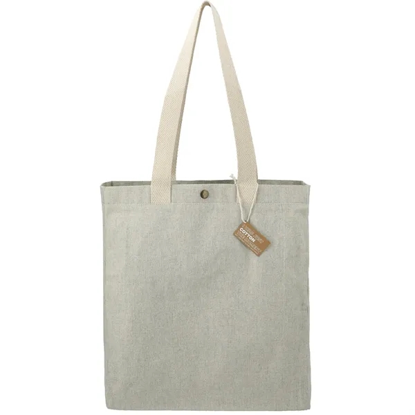 Repose 10oz Recycled Cotton Box Tote w/Snap - Repose 10oz Recycled Cotton Box Tote w/Snap - Image 7 of 13