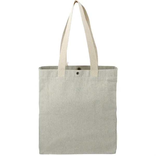 Repose 10oz Recycled Cotton Box Tote w/Snap - Repose 10oz Recycled Cotton Box Tote w/Snap - Image 8 of 13