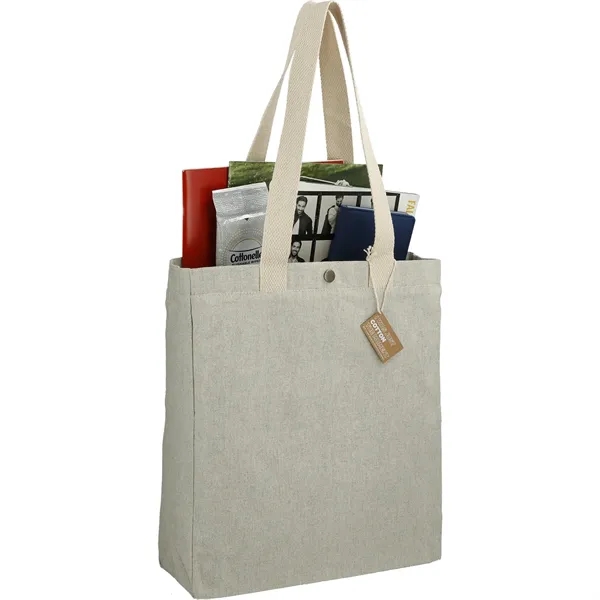 Repose 10oz Recycled Cotton Box Tote w/Snap - Repose 10oz Recycled Cotton Box Tote w/Snap - Image 13 of 13