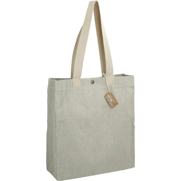 Repose 10oz Recycled Cotton Box Tote w/Snap - Repose 10oz Recycled Cotton Box Tote w/Snap - Image 12 of 13