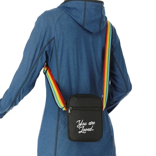 Rainbow RPET Crossbody Tote - Rainbow RPET Crossbody Tote - Image 2 of 4
