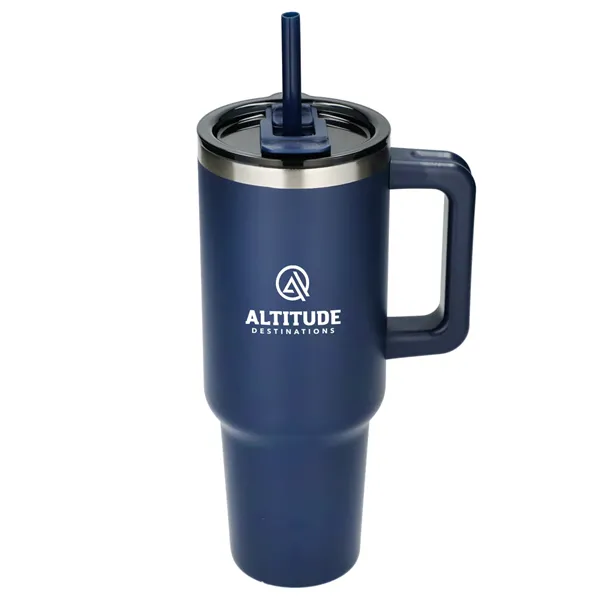 Pinnacle Recycled Travel Tumbler with Straw 40oz - Pinnacle Recycled Travel Tumbler with Straw 40oz - Image 11 of 54