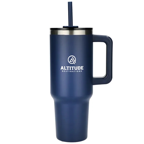 Pinnacle Recycled Travel Tumbler with Straw 40oz - Pinnacle Recycled Travel Tumbler with Straw 40oz - Image 12 of 54