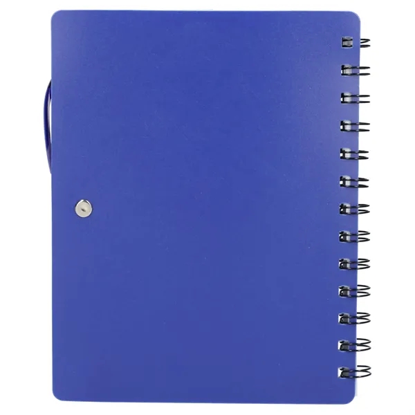 5" x 7" Recycled Dual Pocket Spiral Notebook w Pen - 5" x 7" Recycled Dual Pocket Spiral Notebook w Pen - Image 4 of 19