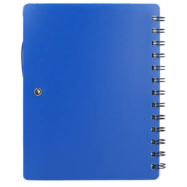 5" x 7" Recycled Dual Pocket Spiral Notebook w Pen - 5" x 7" Recycled Dual Pocket Spiral Notebook w Pen - Image 8 of 19