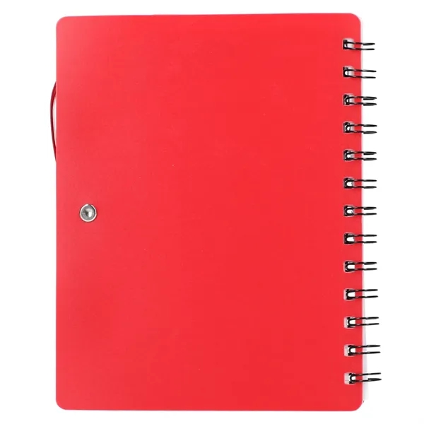 5" x 7" Recycled Dual Pocket Spiral Notebook w Pen - 5" x 7" Recycled Dual Pocket Spiral Notebook w Pen - Image 11 of 19