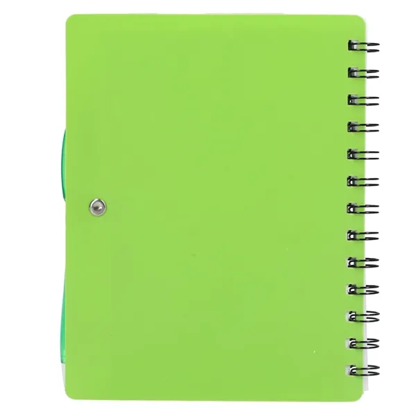 5" x 7" Recycled Dual Pocket Spiral Notebook w Pen - 5" x 7" Recycled Dual Pocket Spiral Notebook w Pen - Image 15 of 19
