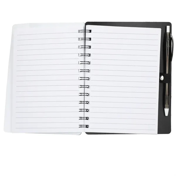 5" x 7" Recycled Dual Pocket Spiral Notebook w Pen - 5" x 7" Recycled Dual Pocket Spiral Notebook w Pen - Image 17 of 19