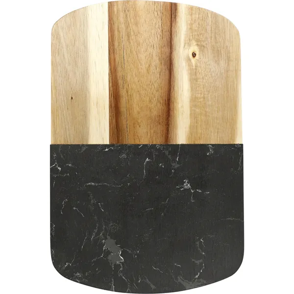 Black Marble Cheese Board Set with Knives - Black Marble Cheese Board Set with Knives - Image 4 of 10