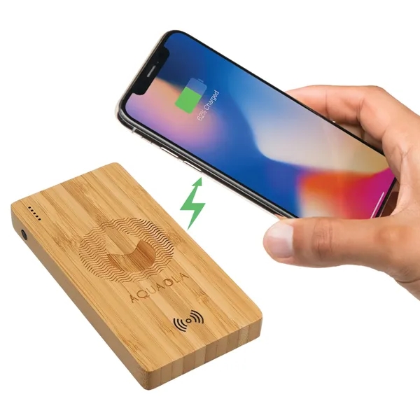 FSC® 100% Bamboo 5000 mAh Wireless Power Bank - FSC® 100% Bamboo 5000 mAh Wireless Power Bank - Image 4 of 4