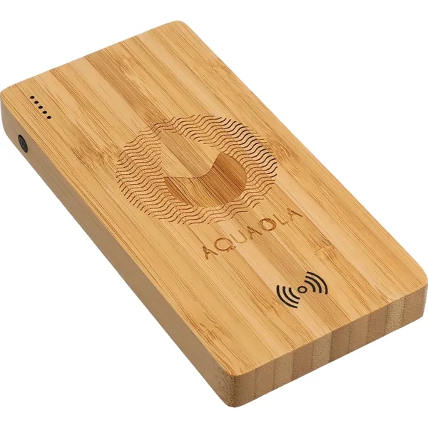 FSC® 100% Bamboo 5000 mAh Wireless Power Bank - FSC® 100% Bamboo 5000 mAh Wireless Power Bank - Image 2 of 4