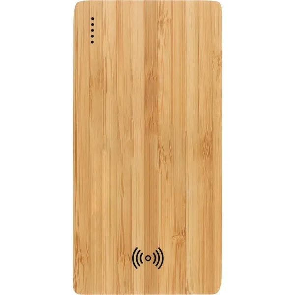 FSC® 100% Bamboo 5000 mAh Wireless Power Bank - FSC® 100% Bamboo 5000 mAh Wireless Power Bank - Image 1 of 4