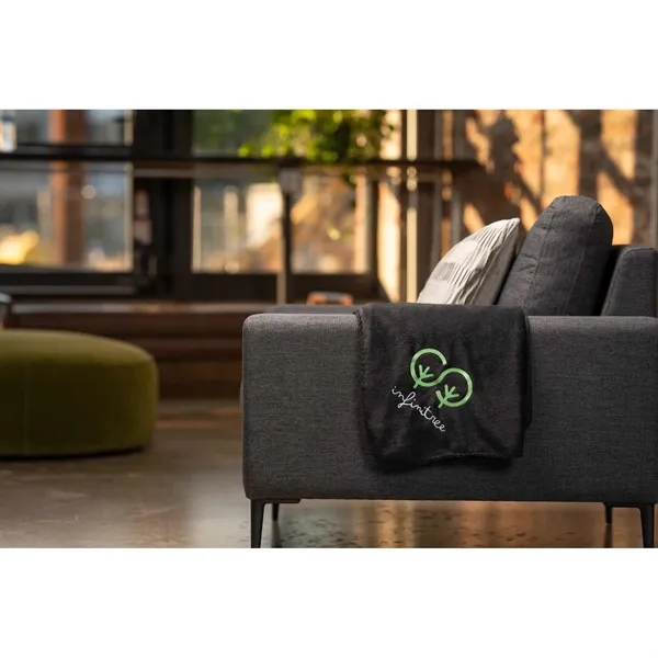 100% Recycled PET Fleece Blanket with RPET Pouch - 100% Recycled PET Fleece Blanket with RPET Pouch - Image 2 of 16