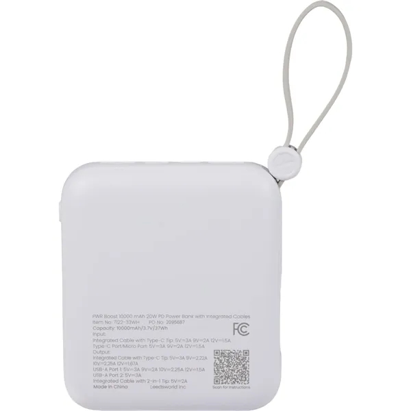 PWR Boost 10000 mAh 20W PD Power Bank w/ Cables - PWR Boost 10000 mAh 20W PD Power Bank w/ Cables - Image 2 of 5
