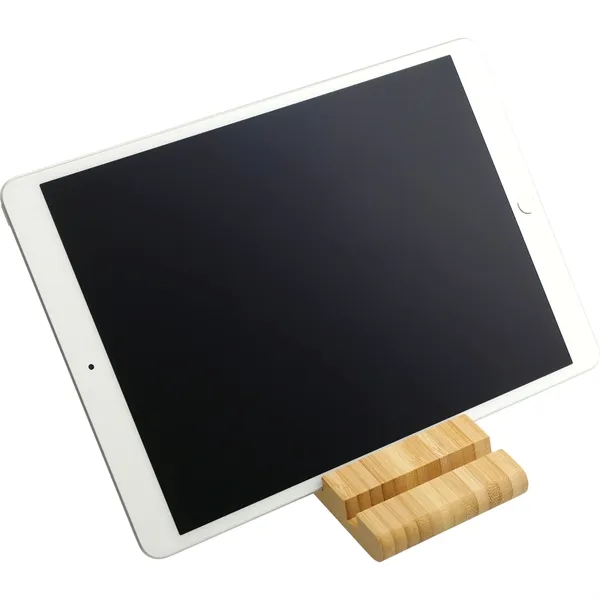 Estand FSC® 100% Bamboo Phone and Tablet Stand - Estand FSC® 100% Bamboo Phone and Tablet Stand - Image 4 of 6