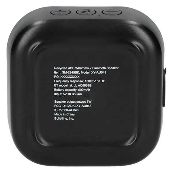 Recycled ABS Whammo 2 Bluetooth Speaker - Recycled ABS Whammo 2 Bluetooth Speaker - Image 2 of 12