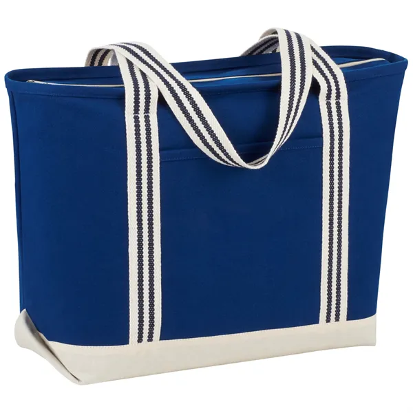 Atlantic Stripe 20oz Cotton Zippered Tote - Atlantic Stripe 20oz Cotton Zippered Tote - Image 5 of 5