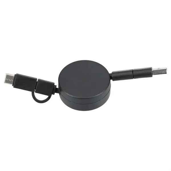 FSC® 100% Bamboo Retractable 5-in-1 Charging Cable - FSC® 100% Bamboo Retractable 5-in-1 Charging Cable - Image 3 of 5