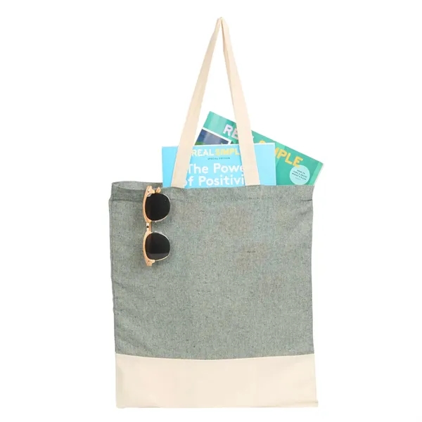 Split Recycled 5oz Cotton Twill Convention Tote - Split Recycled 5oz Cotton Twill Convention Tote - Image 14 of 21