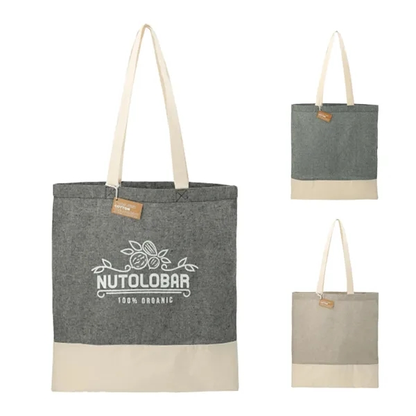 Split Recycled 5oz Cotton Twill Convention Tote - Split Recycled 5oz Cotton Twill Convention Tote - Image 1 of 21