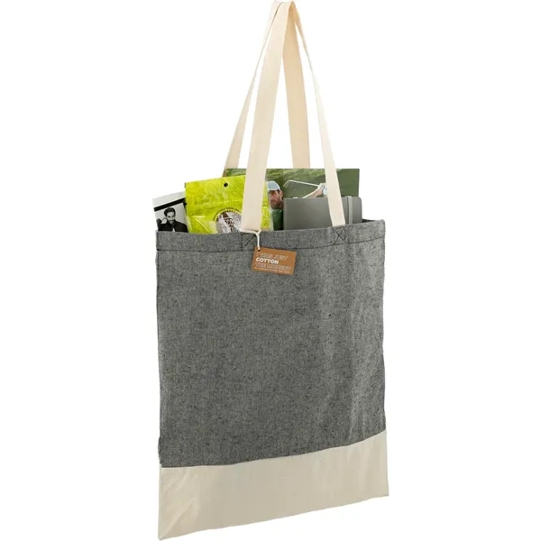 Split Recycled 5oz Cotton Twill Convention Tote - Split Recycled 5oz Cotton Twill Convention Tote - Image 7 of 21