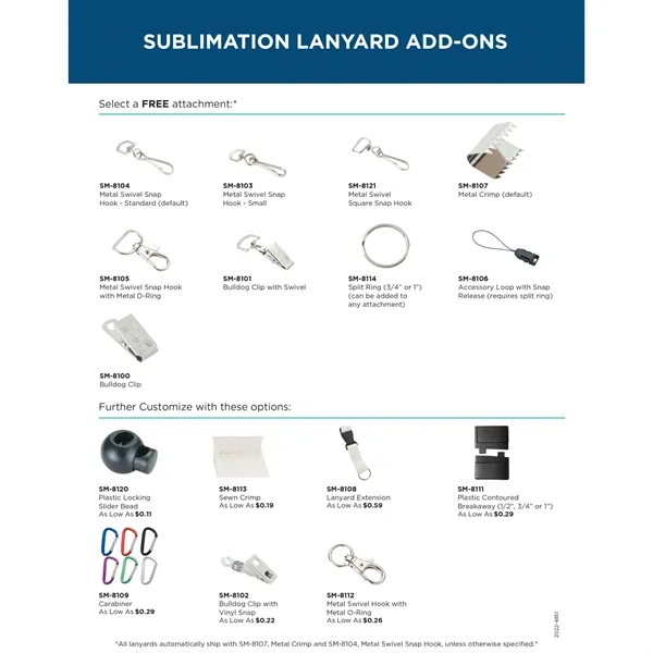 Full Color 1" Lanyard w/ Hook - Full Color 1" Lanyard w/ Hook - Image 0 of 2