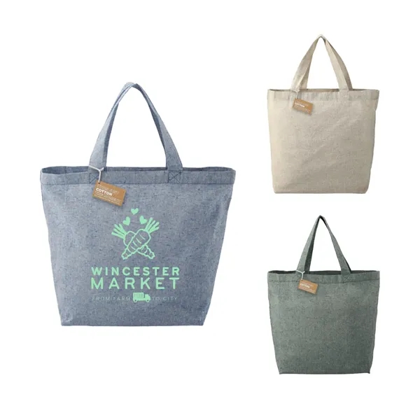 Recycled 5oz Cotton Twill Grocery Tote - Recycled 5oz Cotton Twill Grocery Tote - Image 12 of 18
