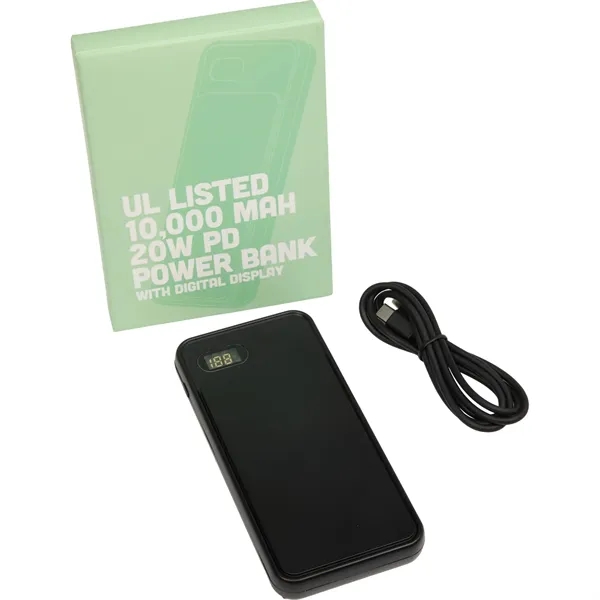 Custom UL Listed 10000 mAh 20W Digital Display PowerBank