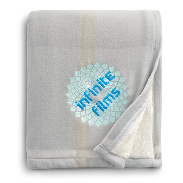 Plaid Fleece Sherpa Blanket - Plaid Fleece Sherpa Blanket - Image 9 of 16