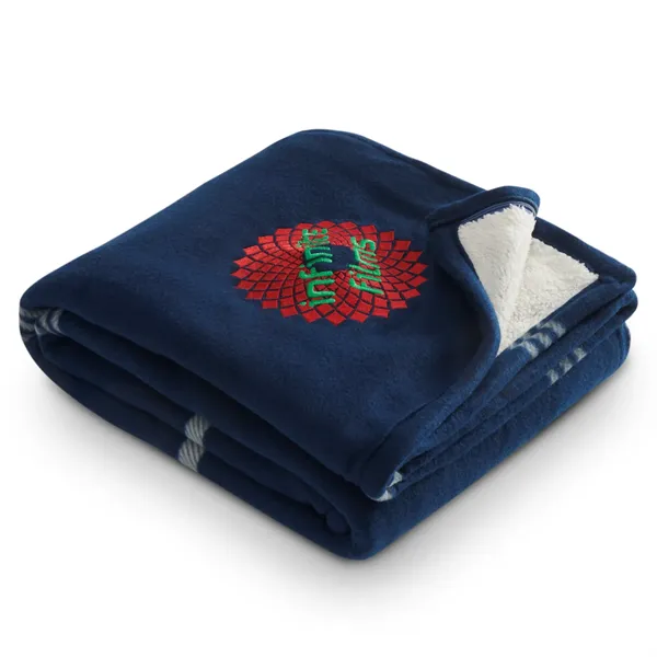 Plaid Fleece Sherpa Blanket - Plaid Fleece Sherpa Blanket - Image 6 of 16