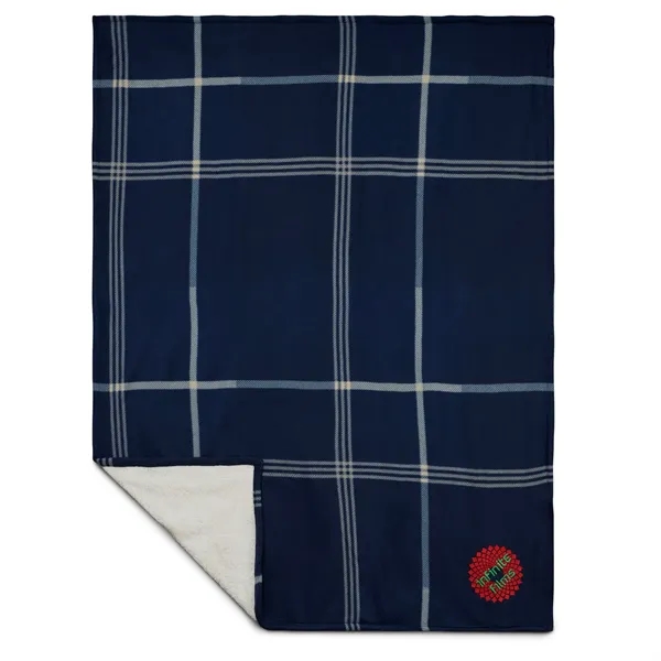 Plaid Fleece Sherpa Blanket - Plaid Fleece Sherpa Blanket - Image 7 of 16