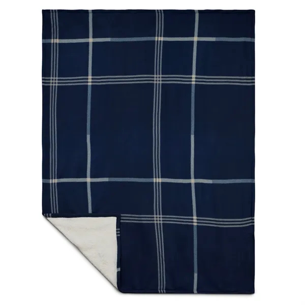 Plaid Fleece Sherpa Blanket - Plaid Fleece Sherpa Blanket - Image 4 of 16