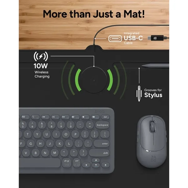 Zagg Desk Mat with Wireless Charging - Zagg Desk Mat with Wireless Charging - Image 15 of 18