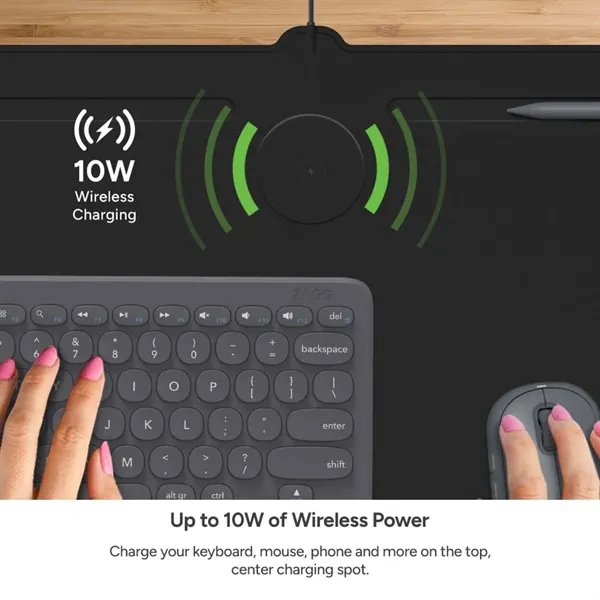 Zagg Desk Mat with Wireless Charging - Zagg Desk Mat with Wireless Charging - Image 16 of 18