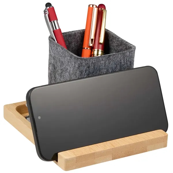 Recycled Felt & Bamboo Pen Holder - Recycled Felt & Bamboo Pen Holder - Image 9 of 10