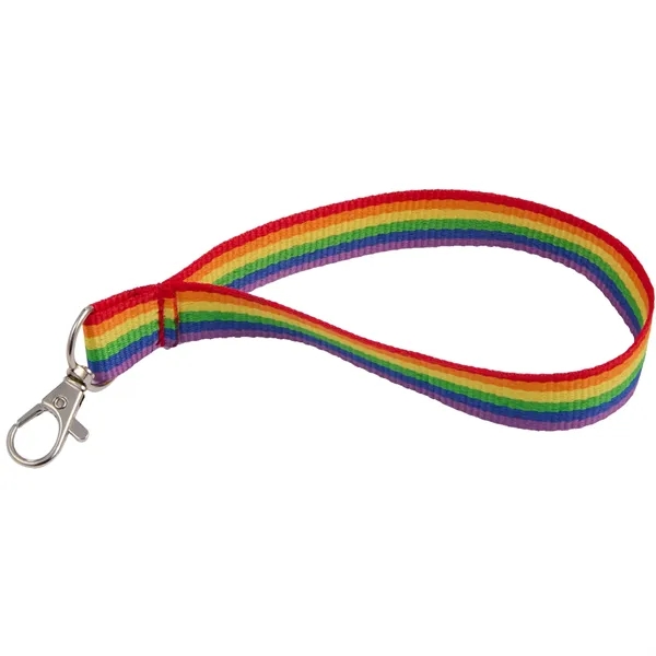 Recycled Rainbow Wrist Lanyard - Recycled Rainbow Wrist Lanyard - Image 2 of 4