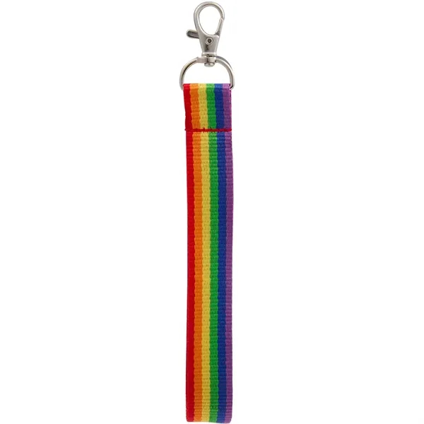 Recycled Rainbow Wrist Lanyard - Recycled Rainbow Wrist Lanyard - Image 3 of 4
