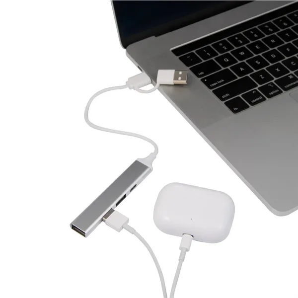 Aluminum 4-Port USB-A and C Hub - Aluminum 4-Port USB-A and C Hub - Image 6 of 6