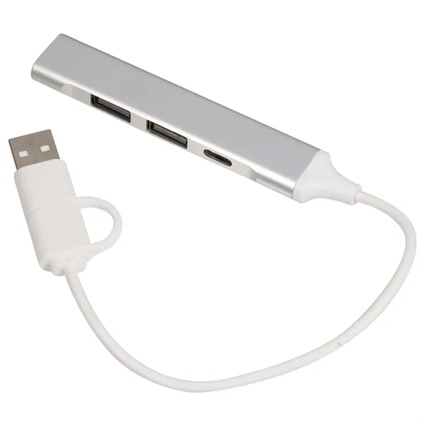 Aluminum 4-Port USB-A and C Hub - Aluminum 4-Port USB-A and C Hub - Image 4 of 6