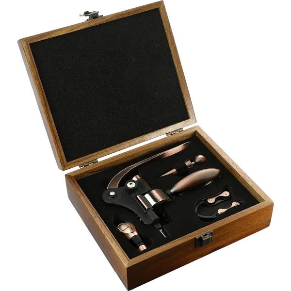 Graze Wood and Metal Wine Set - Graze Wood and Metal Wine Set - Image 7 of 9