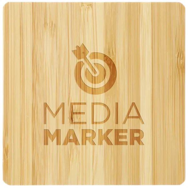 FSC® 100% Bamboo Wireless Charge Pad w/Dual Output - FSC® 100% Bamboo Wireless Charge Pad w/Dual Output - Image 0 of 11