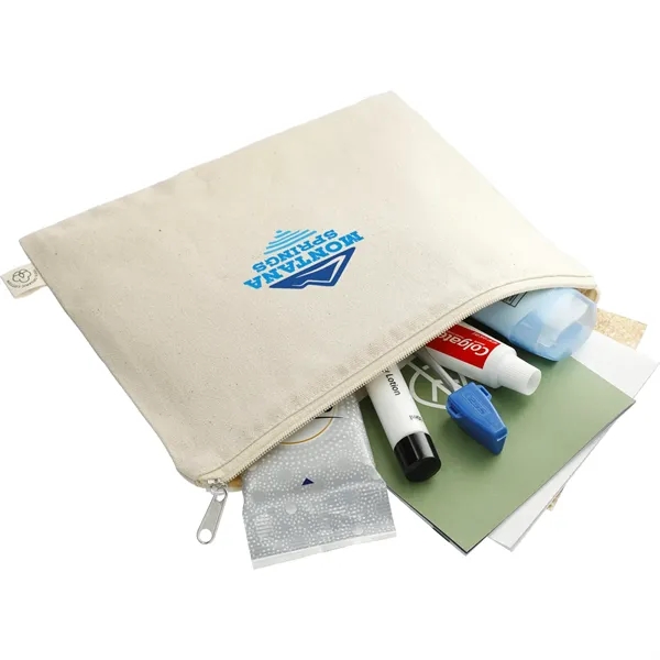 Organic Cotton Flat Travel Pouch - Organic Cotton Flat Travel Pouch - Image 3 of 6
