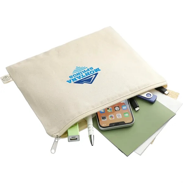 Organic Cotton Flat Travel Pouch - Organic Cotton Flat Travel Pouch - Image 4 of 6