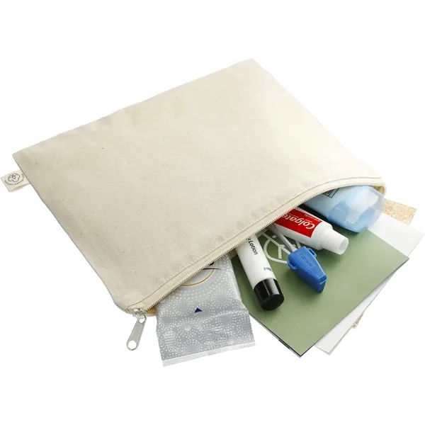 Organic Cotton Flat Travel Pouch - Organic Cotton Flat Travel Pouch - Image 6 of 6