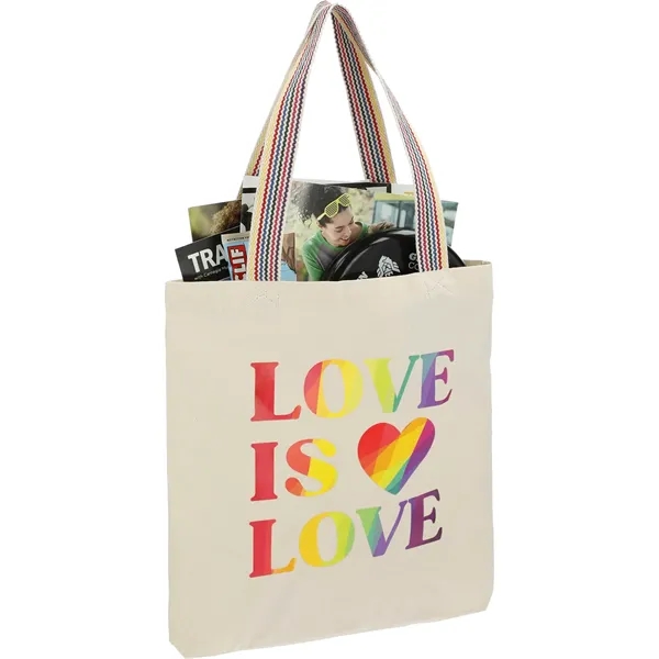 Rainbow Recycled 6oz Cotton Convention Tote - Rainbow Recycled 6oz Cotton Convention Tote - Image 2 of 4