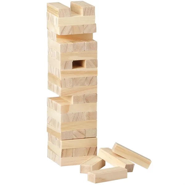 Tumbling Tower Wood Block Stacking Game - Tumbling Tower Wood Block Stacking Game - Image 3 of 3